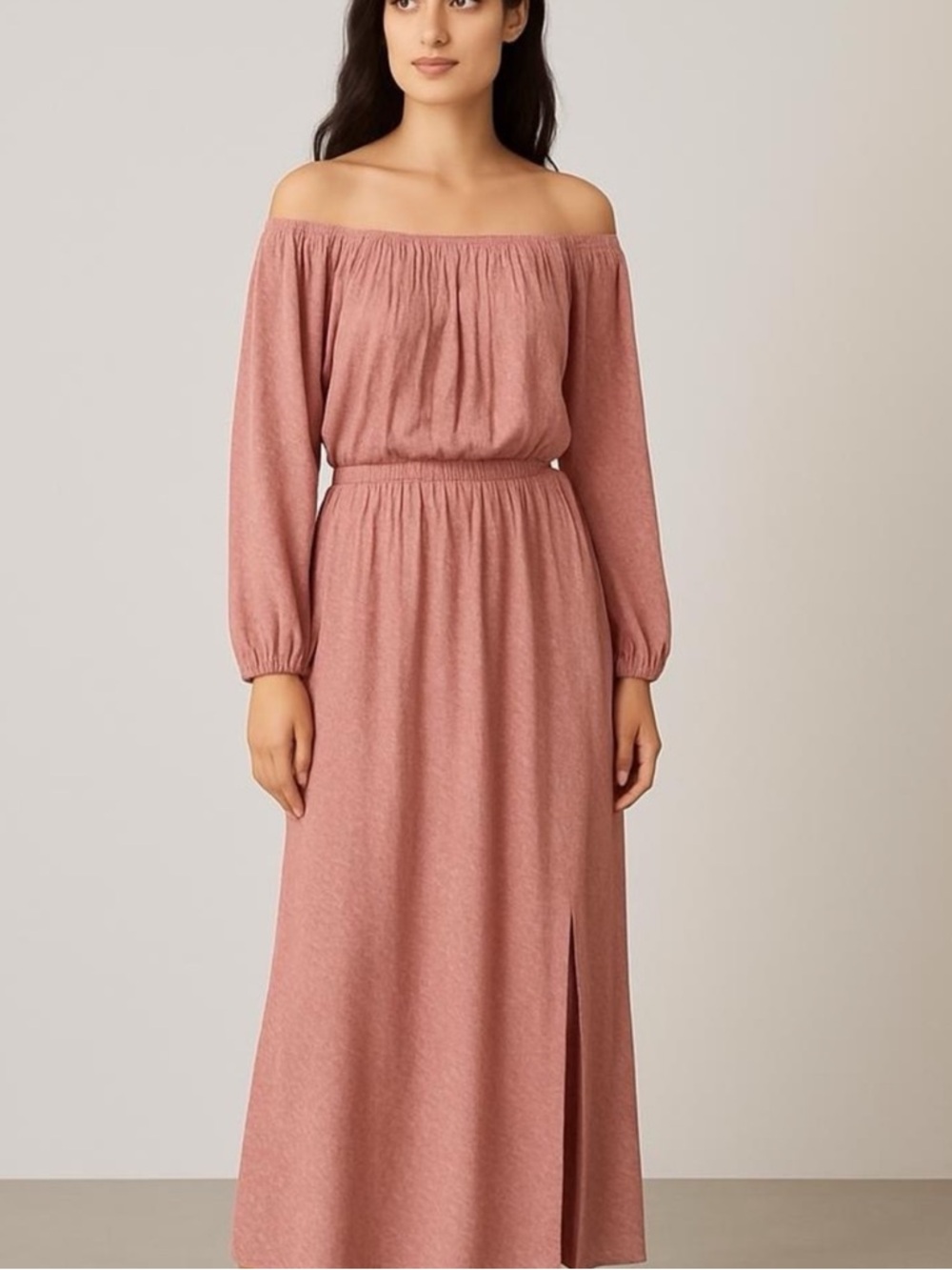 Honey Belle Womens Pink Geometric Print Off Shoulder Maxi Dress Lace Up Back L